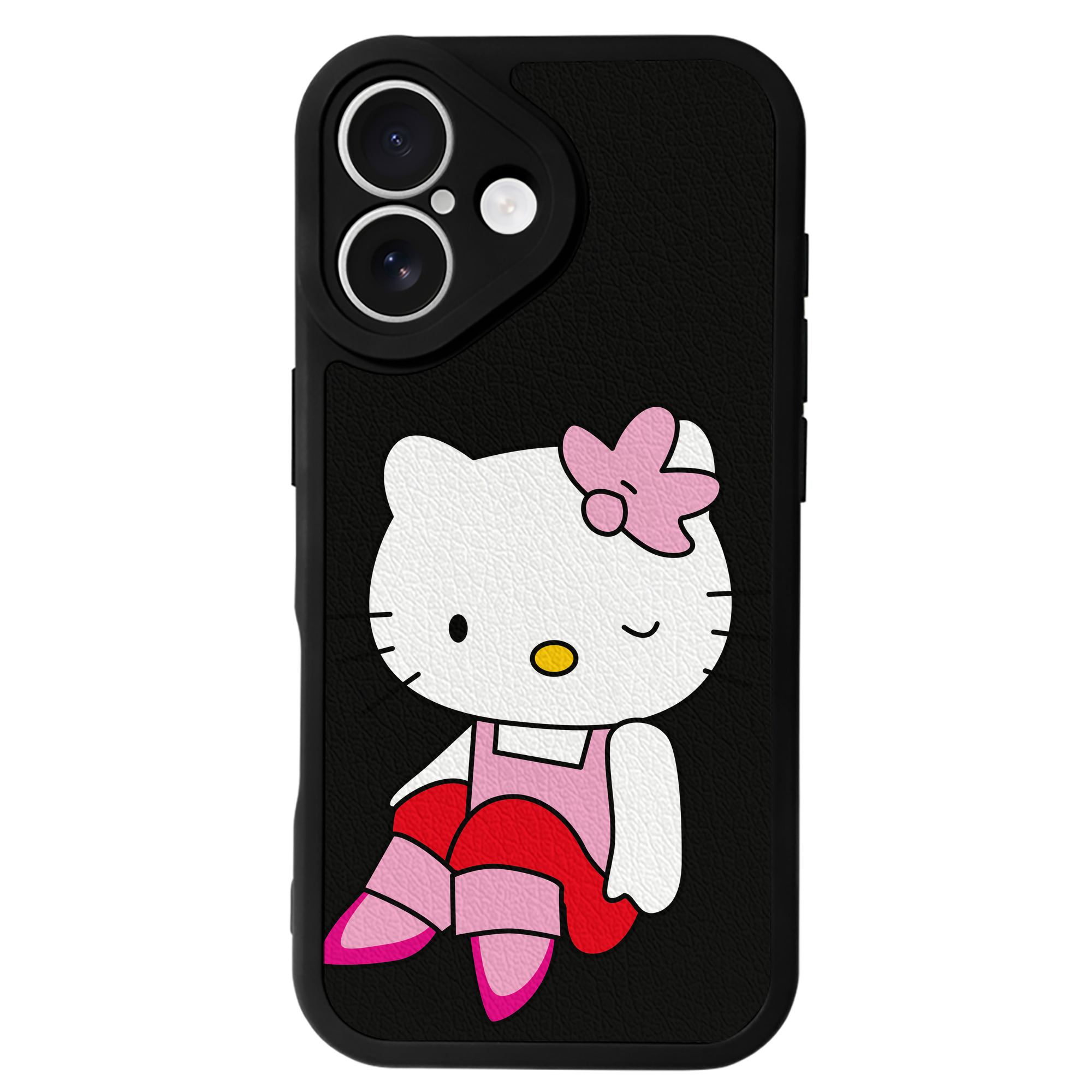 （画像用） Hello Kitty ハローキティ 【iPhone 16シリーズ対応】シリコンスマホケース（レザー調） 材質：シリコン
